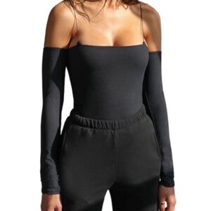 Joah Brown Off the Shoulder Long Sleeve Top